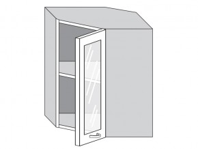 1.60.3у Шкаф настенный (h=720) угловой на 600мм со стекл. дверцей в Артёмовском - artyomovskij.magazin-mebel74.ru | фото