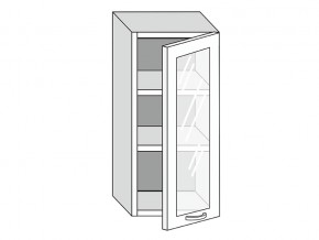 19.40.3 Шкаф настенный (h=913) на 400мм с 1-ой стекл. дверцей в Артёмовском - artyomovskij.magazin-mebel74.ru | фото