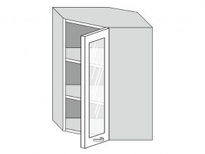 19.60.3у Шкаф настенный (h=913) угловой на 600мм со стекл. дверцей в Артёмовском - artyomovskij.magazin-mebel74.ru | фото