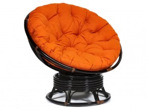 Кресло-качалка Papasan w 23/01 B с подушкой Antique brown, ткань Оранжевый в Артёмовском - artyomovskij.magazin-mebel74.ru | фото