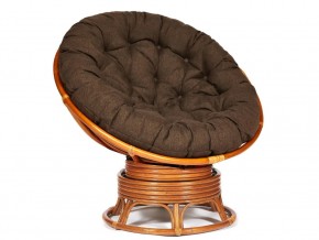 Кресло-качалка Papasan w 23/01 B с подушкой Cognac, ткань Коричневый в Артёмовском - artyomovskij.magazin-mebel74.ru | фото