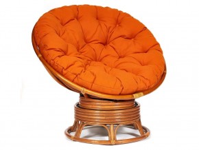 Кресло-качалка Papasan w 23/01 B с подушкой Cognac, ткань Оранжевый в Артёмовском - artyomovskij.magazin-mebel74.ru | фото