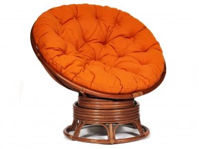 Кресло-качалка Papasan w 23/01 B с подушкой Pecan, ткань Оранжевый в Артёмовском - artyomovskij.magazin-mebel74.ru | фото