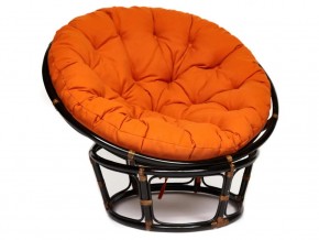 Кресло Papasan 23/01 W с подушкой Antique brown, ткань Оранжевый в Артёмовском - artyomovskij.magazin-mebel74.ru | фото