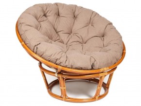 Кресло Papasan 23/01 W с подушкой Cognac, экошерсть Коричневый в Артёмовском - artyomovskij.magazin-mebel74.ru | фото