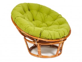 Кресло Papasan 23/01 W с подушкой Cognac, флок Олива в Артёмовском - artyomovskij.magazin-mebel74.ru | фото