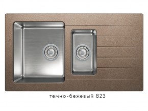 Мойка комбинированная Tolero twist TTS-890 Темно-бежевый 823 в Артёмовском - artyomovskij.magazin-mebel74.ru | фото