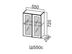 Ш550с/720 Шкаф навесной 550/720 (со стеклом) в Артёмовском - artyomovskij.magazin-mebel74.ru | фото