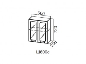 Ш600с/720 Шкаф навесной 600/720 (со стеклом) в Артёмовском - artyomovskij.magazin-mebel74.ru | фото