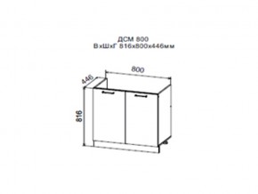 Шкаф нижний ДСМ800 под мойку в Артёмовском - artyomovskij.magazin-mebel74.ru | фото